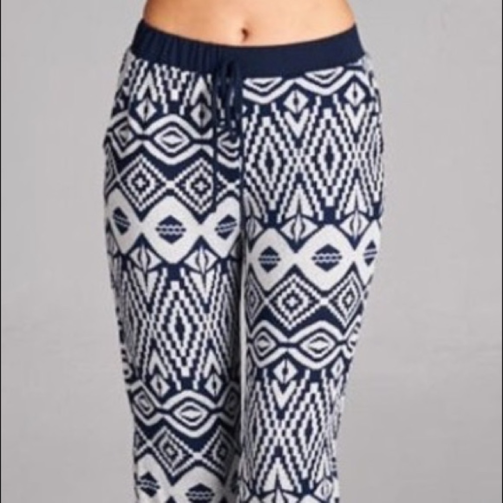 SOLD OUT!!! Navy Aztec Print Jogger